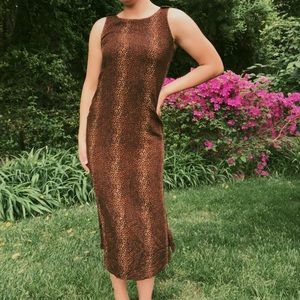Vintage animal print tank dress